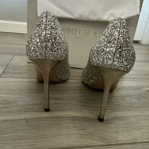 Jimmy Choo | Shoes | Jimmy Choo Romy 85 Champagne Coarse Glitter